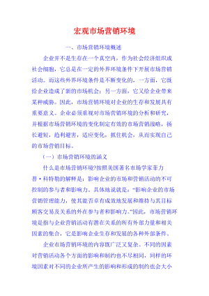 宏观市场分析营销环境管理.docx