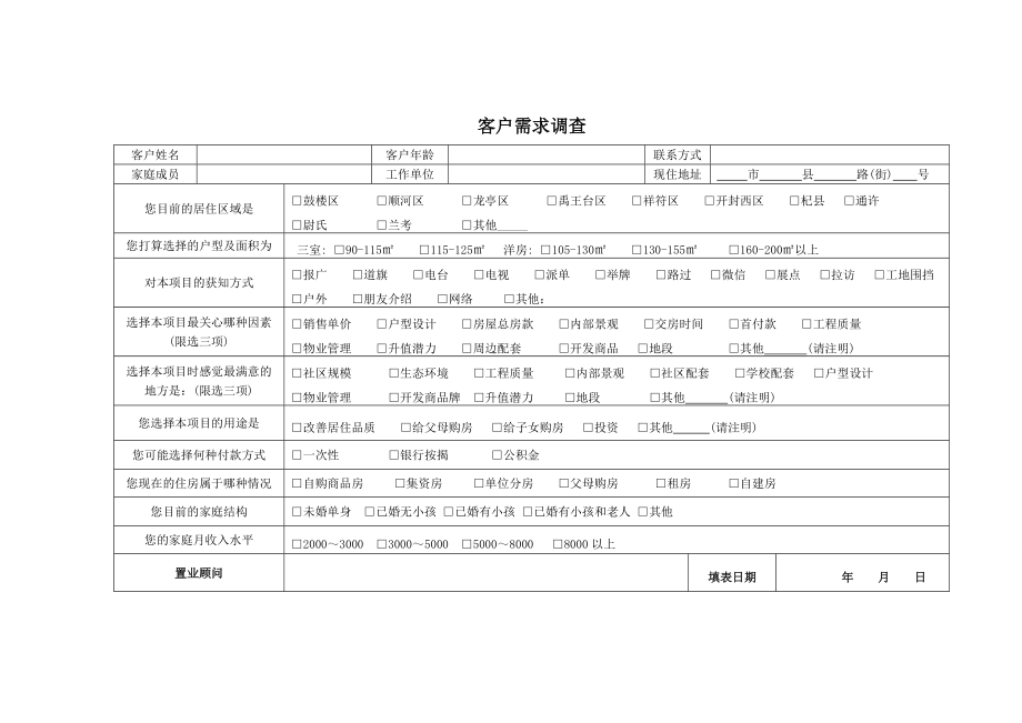 房地产销售常用表格大全(DOC35页).doc_第1页