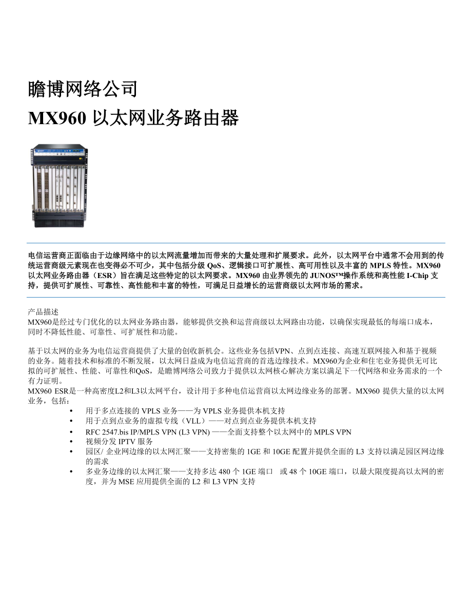 MX960以太网业务路由器.docx_第1页