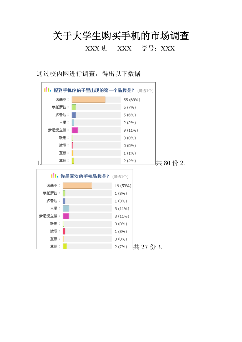 关于手机的市场调查及分析.docx_第1页