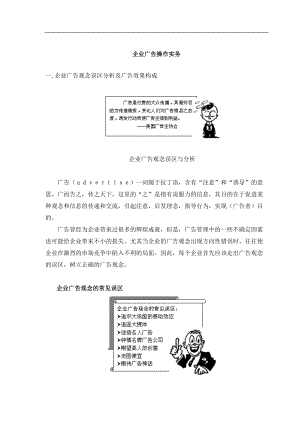 企业广告操作实务及广告观念误区与分析.docx