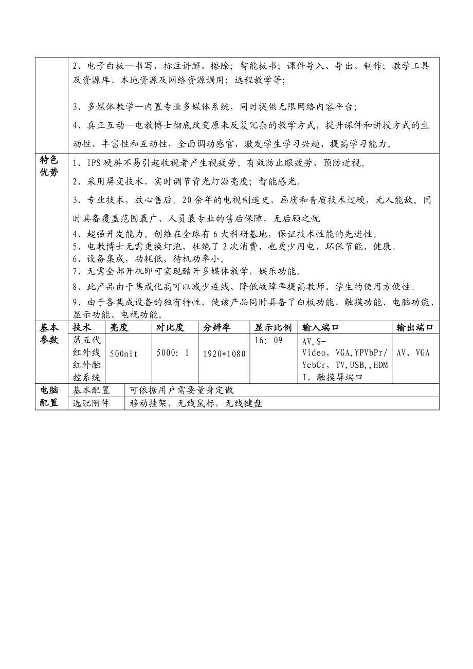 创维多媒体触摸液晶教学一体机(电教博士).docx_第2页