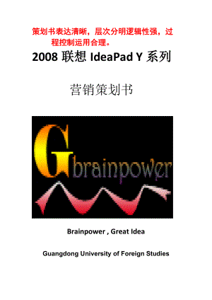 ok-Brainpower——IdeaPad营销策划书.docx