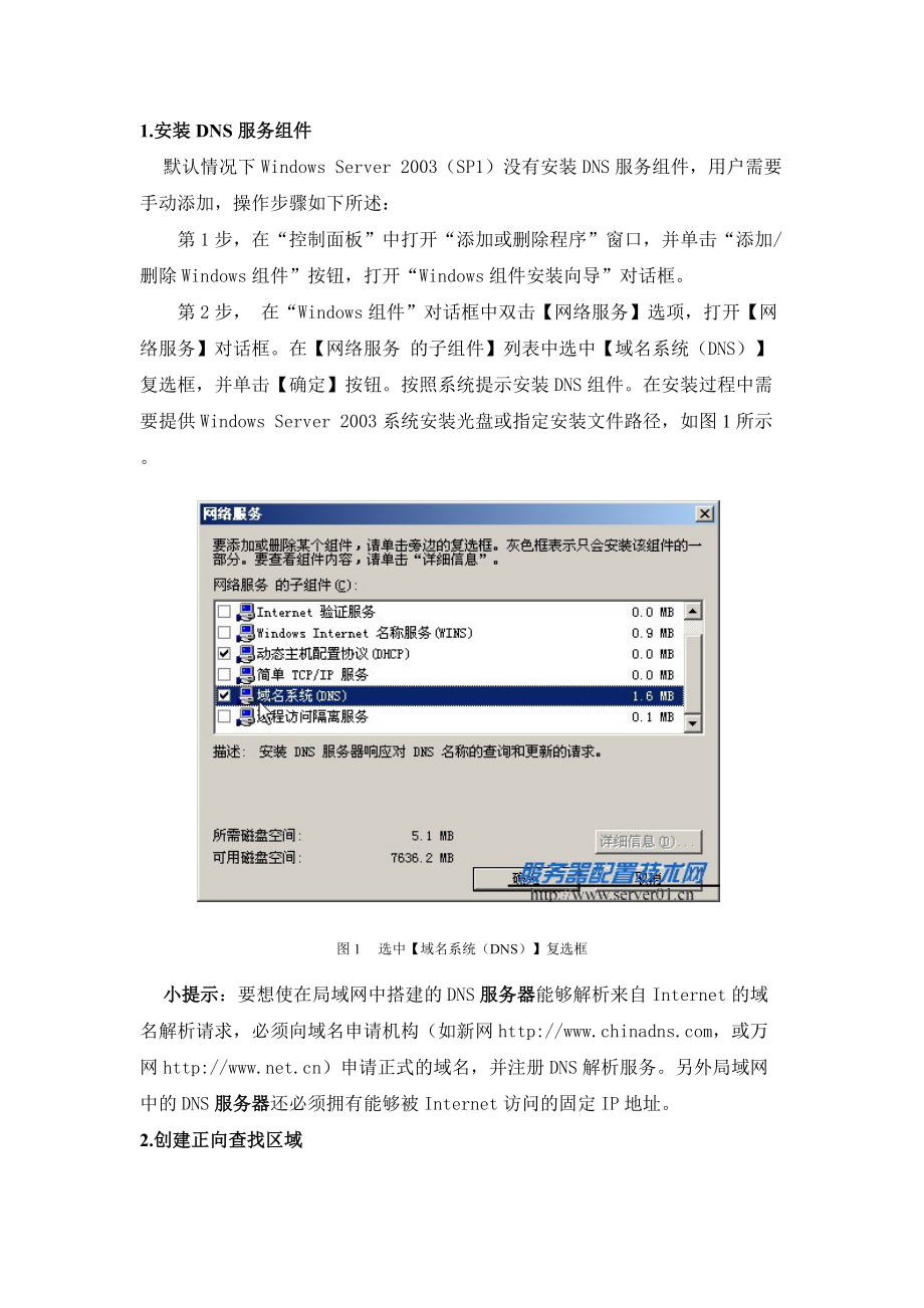 2-安装DNS服务组件.docx_第1页