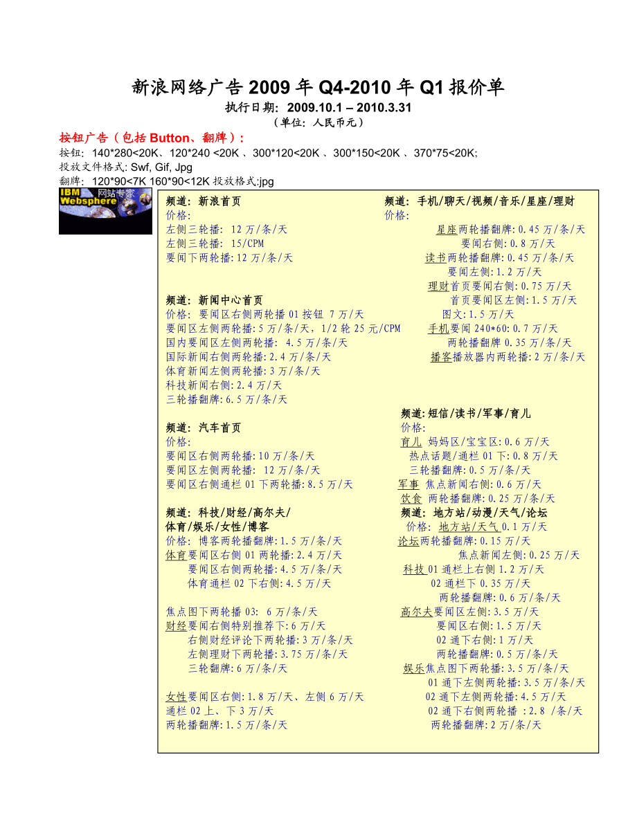 09年q4-10年q1新浪网络广告报价单.docx_第1页