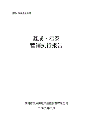 XX泰一期营销执行报告.docx