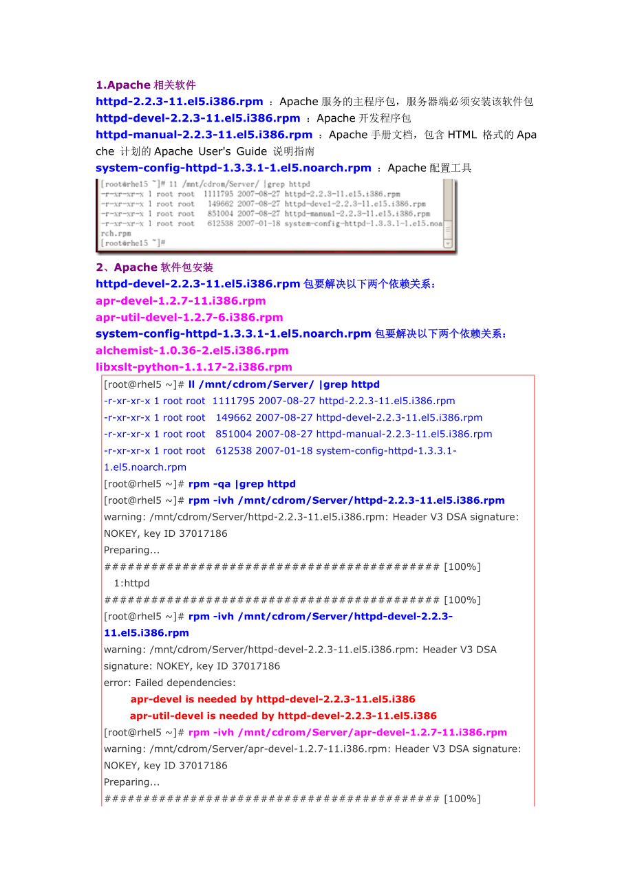 [RHEL5企业级Linux服务攻略]--第7季 Apache服务全攻略之常规配置.docx_第1页