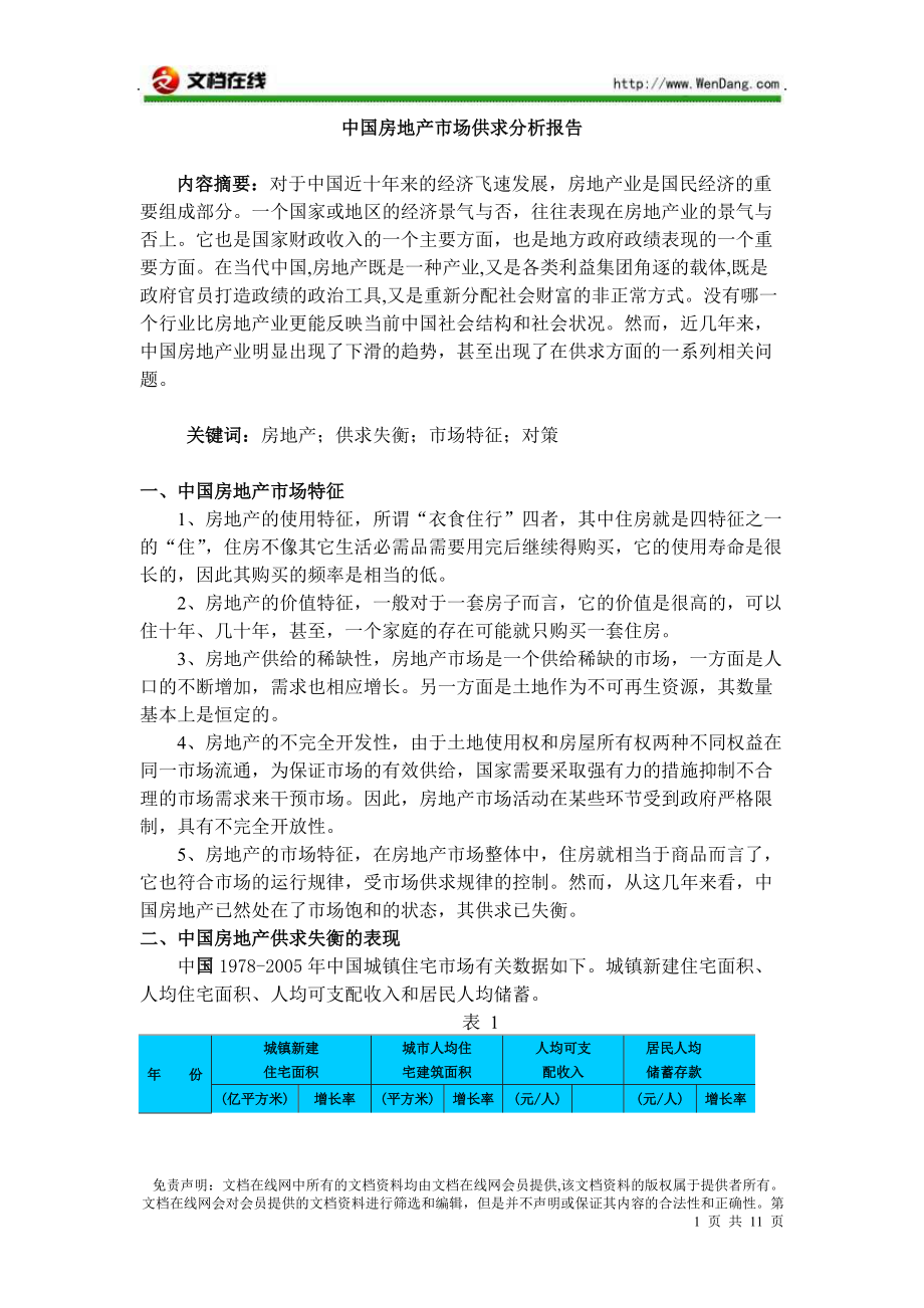 房地产市场供求管理知识分析报告.docx_第1页