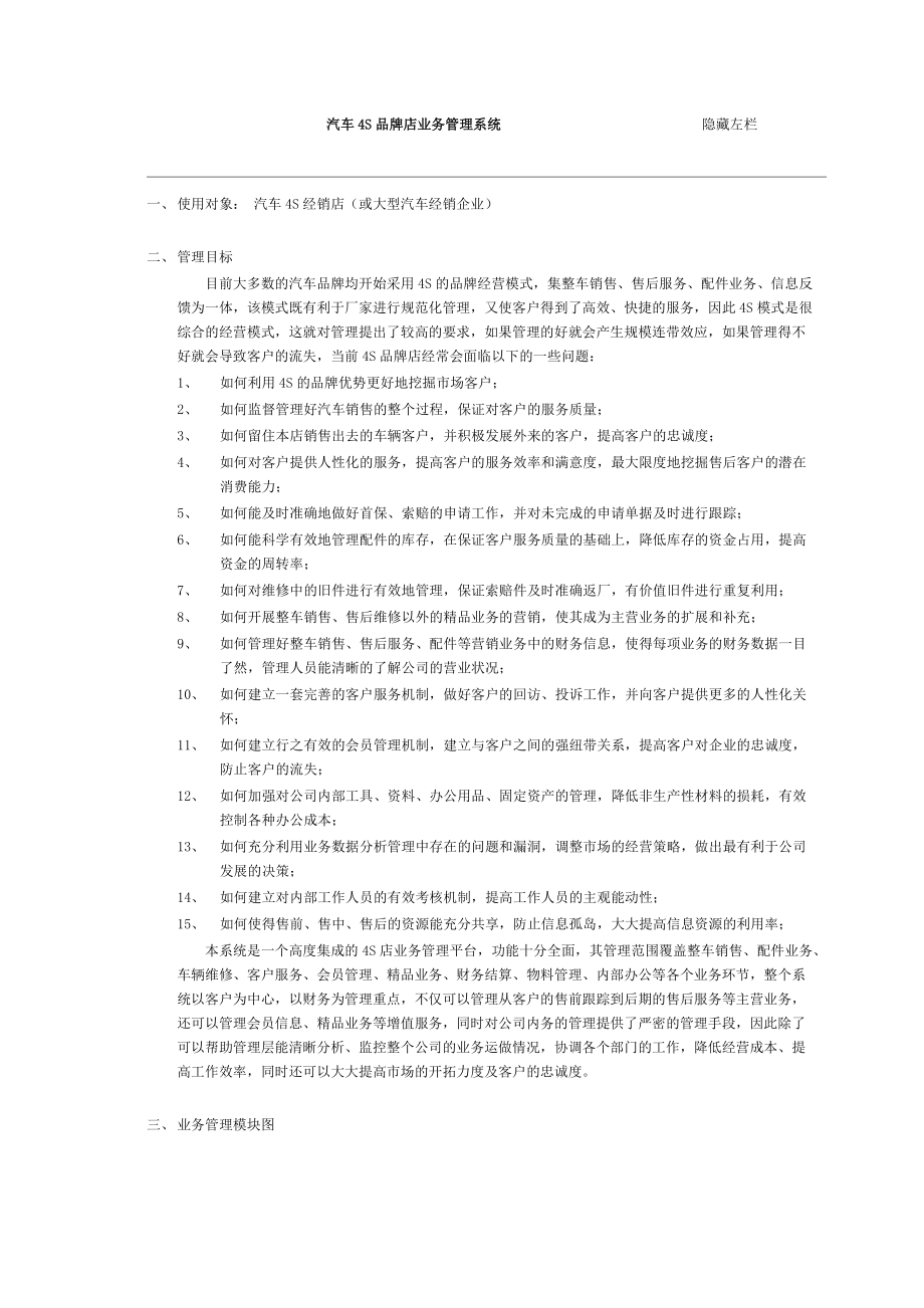 4S汽车销售系统.docx_第1页