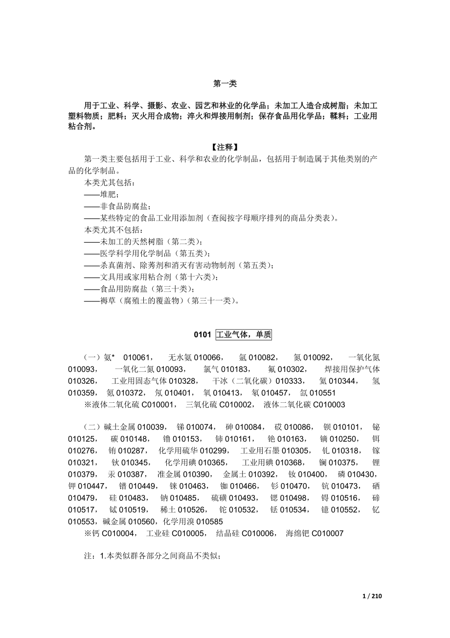 6、类似商标和服务区分表第十版分类表(修订版).docx_第1页