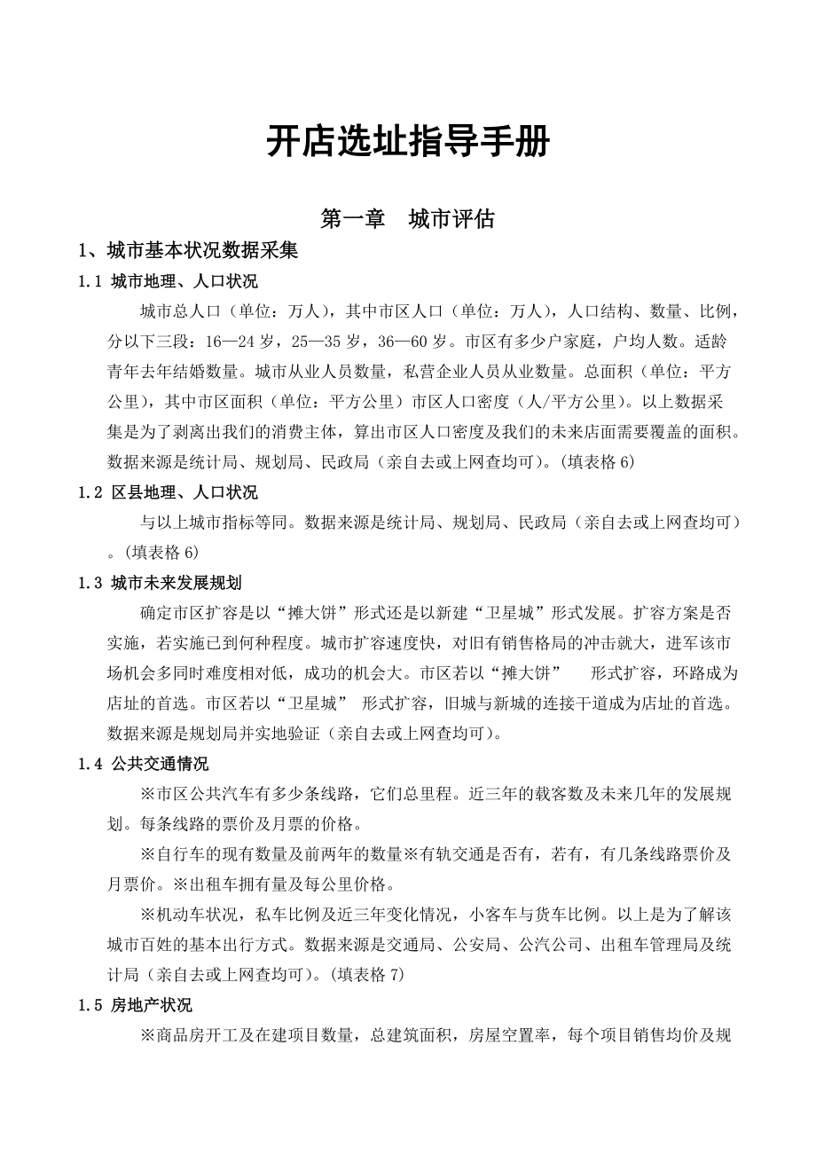 开店选址与准备的指导手册.docx_第1页