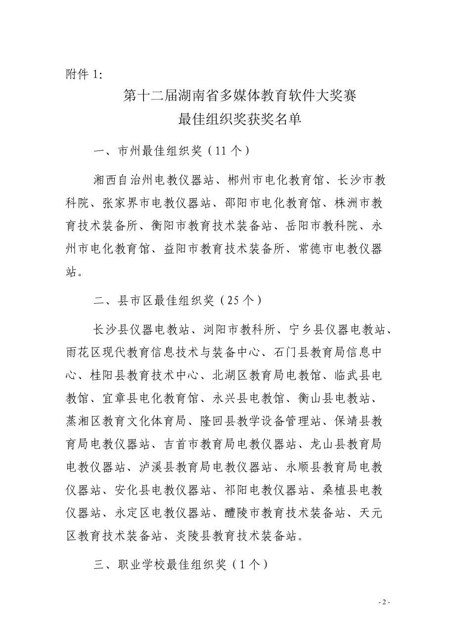 多媒体教育软件大奖赛评审结果的通报.docx_第2页