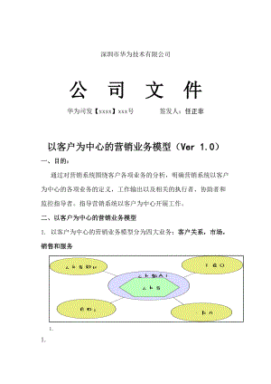 华为司发以客户为中心的营销业务模型.docx