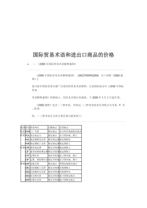 国际贸易术语与进出口商品的价格.docx