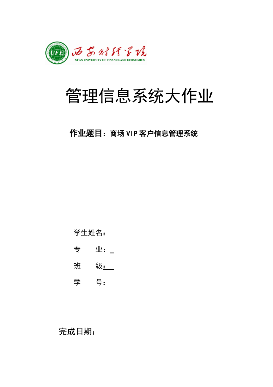 商场VIP客户信息管理系统.docx_第1页