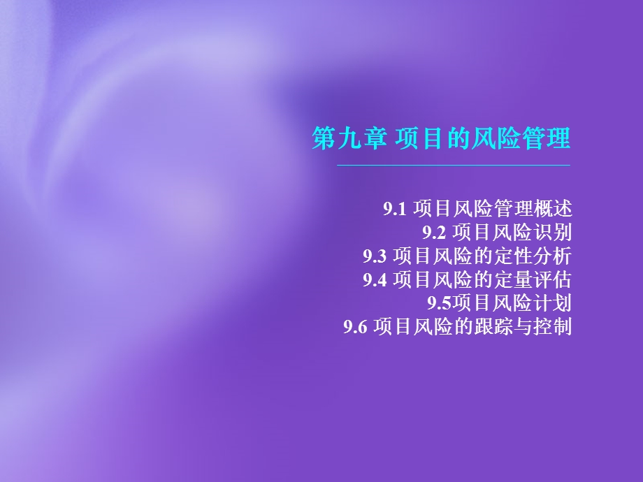 项目管理9 风险管理课件.ppt_第1页