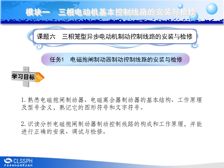 任务1电磁抱闸制动器制动控制线路的安装与检修课件.ppt_第1页