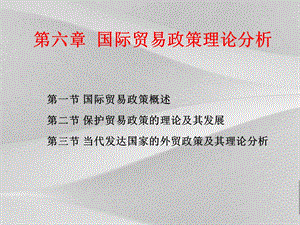 国际贸易政策的理论及其发展课件.ppt