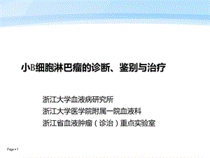 小B细胞淋巴瘤的诊断、鉴别与治疗课件.ppt