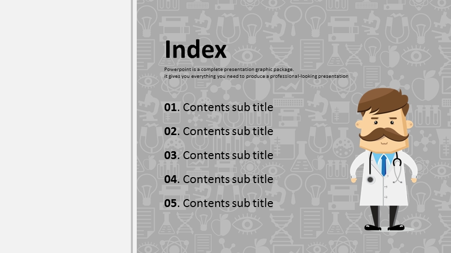 灰色卡通医生背景的医疗医院课件.pptx_第2页