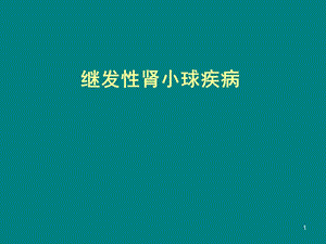 继发性肾小球疾病课件.ppt