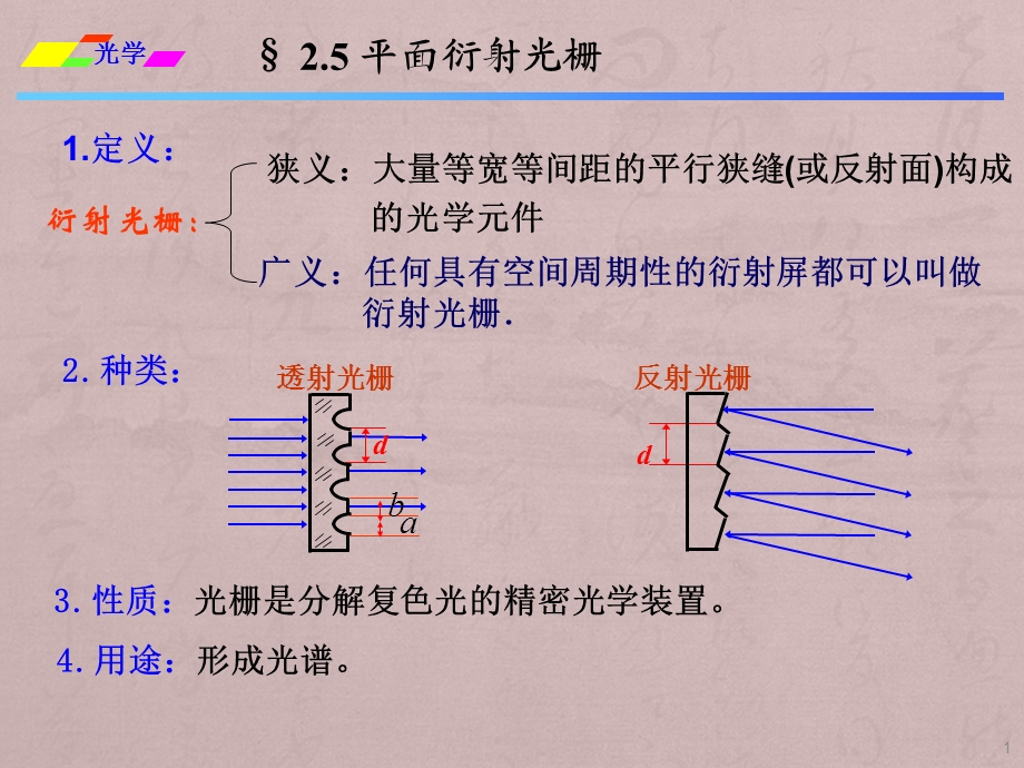 平面衍射光栅课件.ppt_第1页