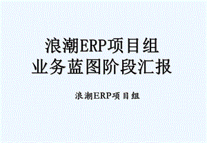 浪潮ERP项目业务蓝图汇报pm课件.ppt