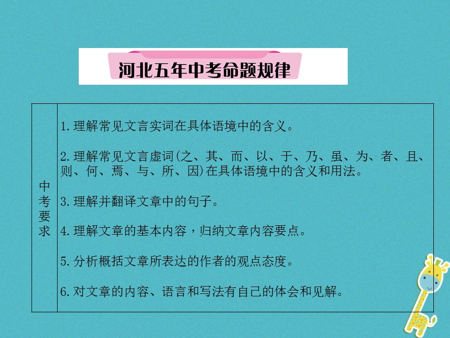 河北省中考语文第1部分专题2文言文阅读复习ppt课件.ppt_第2页