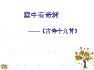 庭中有奇树课件.ppt