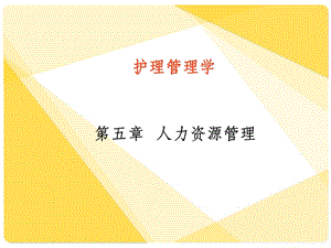 第7章护理人力资源管理护理管理学基础课件.ppt