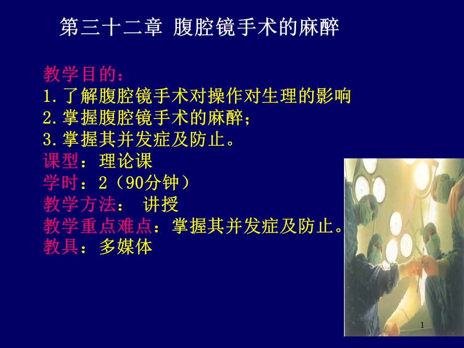 腹腔镜手术的麻醉课件ppt.ppt_第1页