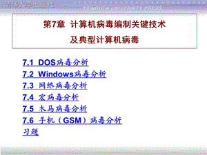 第7章计算机病毒编制关键技术及典型计算机课件.ppt