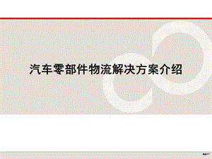 汽车零部件物流解决方案课件.ppt