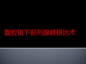 腹腔镜下前列腺癌根治术课件.pptx