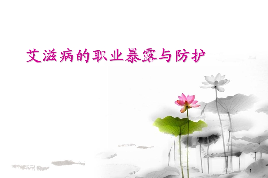 艾滋病职业防护课件.ppt_第1页