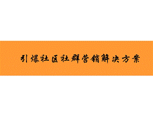 引爆社区社群营销解决方案课件.pptx