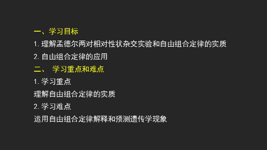 2021届高三一轮复习生物《基因的自由组合定律复习》ppt课件.pptx_第2页