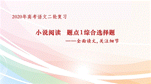 【2020二轮复习】小说阅读 题点1综合选择题课件.pptx