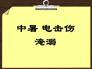 中暑、电击伤、淹溺急诊医学ppt课件.ppt