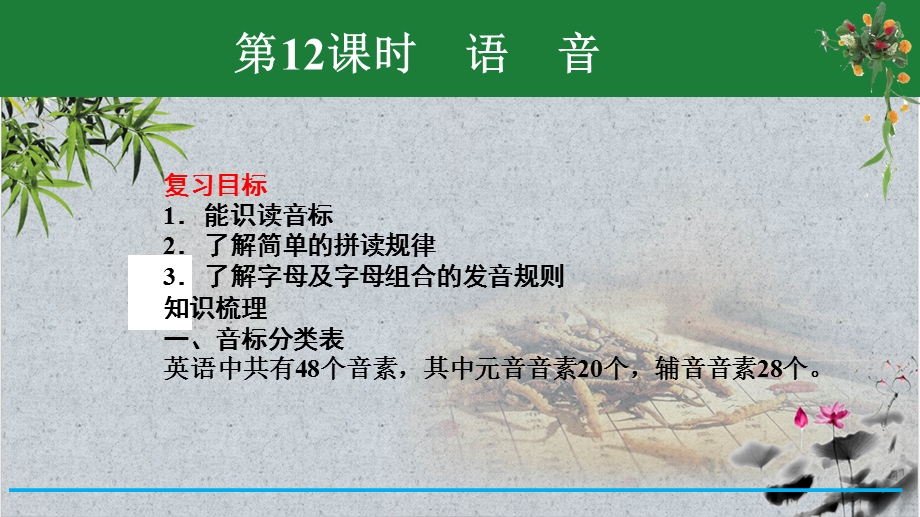 【小升初】英语总复习ppt课件 2020小升初英语专题 第12课时 语 音(含答案)全国通用.ppt_第2页