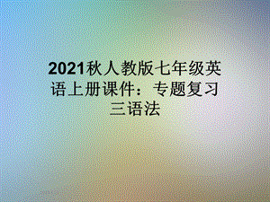 2021秋人教版七年级英语上册ppt课件：专题复习三语法.ppt