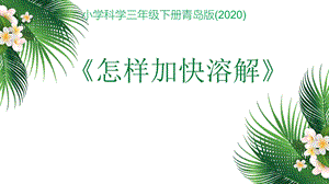 三年级科学下册《怎样加快溶解》优质说课ppt课件.ppt