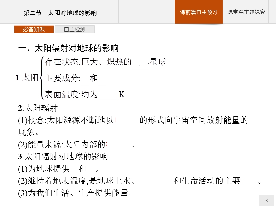 2020 2021学年新教材地理人教版必修第一册ppt课件第一章第二节太阳对地球的影响.pptx_第3页