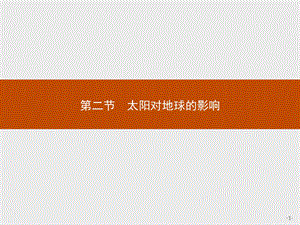 2020 2021学年新教材地理人教版必修第一册ppt课件第一章第二节太阳对地球的影响.pptx