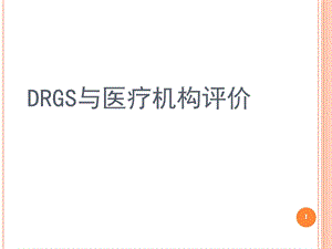 最权威的DRGs与医疗机构评价课件.ppt