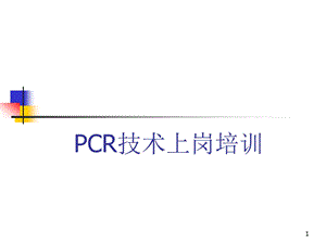 PCR技术上岗培训课件.ppt