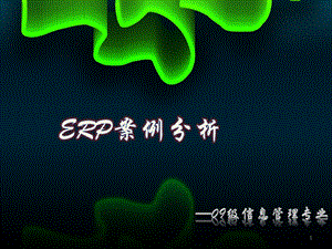 ERP案例分析课件.ppt