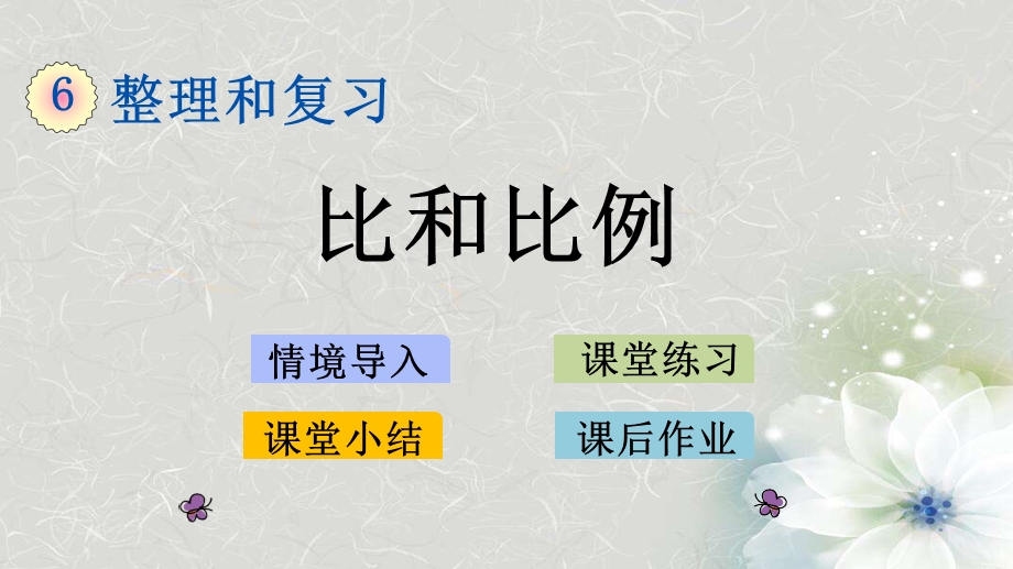 人教版数学六年级下册第六单元整理和复习《 比和比例》课件.pptx_第1页