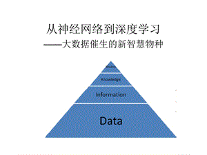 从神经网络到深度学习 AI视野课件.ppt