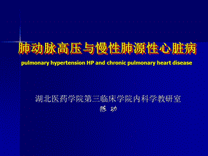 内科学肺动脉高压与肺源性心脏病 课件.ppt